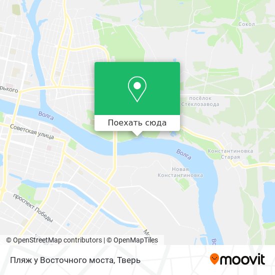 Карта Пляж у Восточного моста