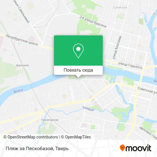 Карта Пляж за Пескобазой