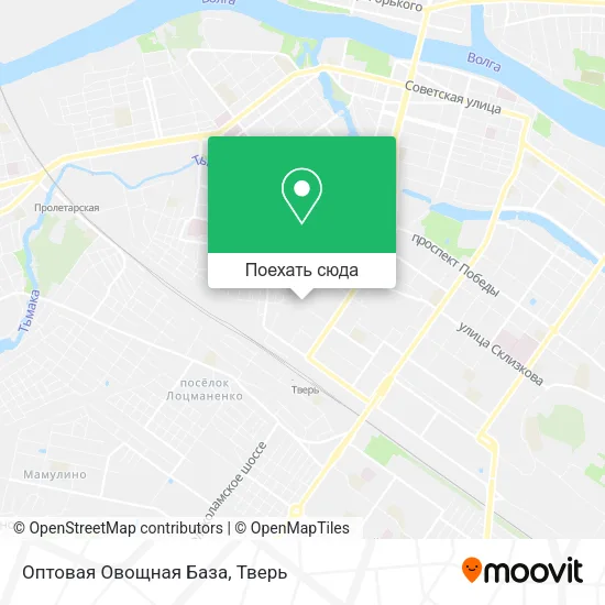 Карта Оптовая Овощная База
