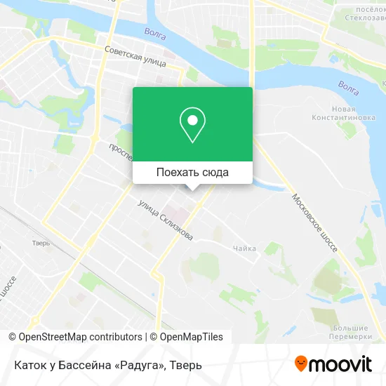 Карта Каток у Бассейна «Радуга»