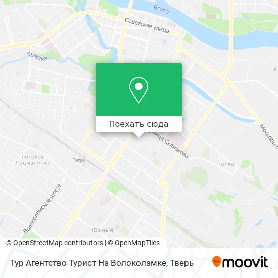 Карта Тур Агентство  Турист  На Волоколамке