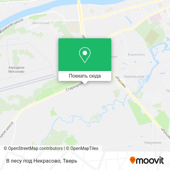 Карта В лесу под Некрасово