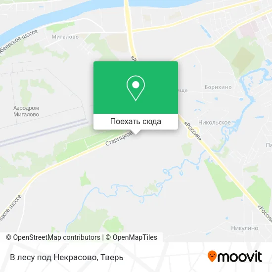 Карта В лесу под Некрасово