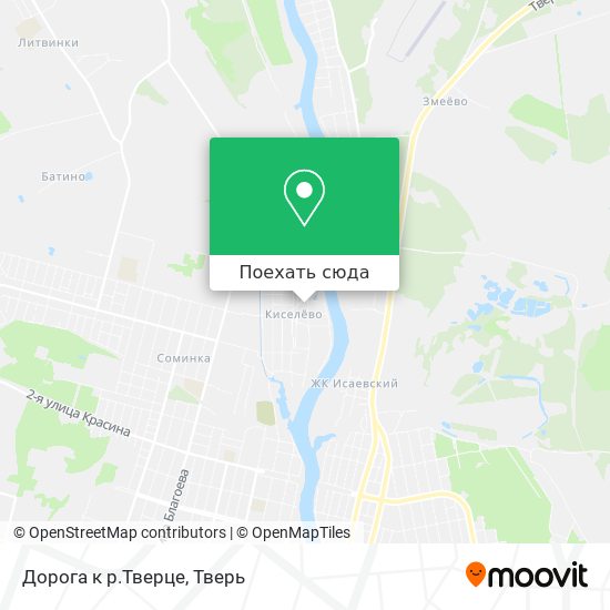 Карта Дорога к р.Тверце