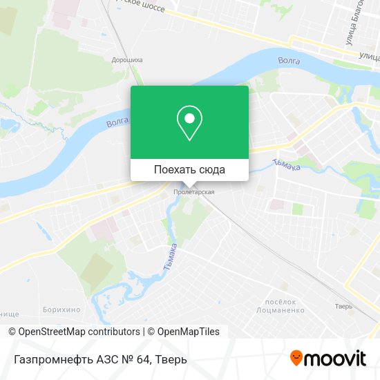 Карта Газпромнефть АЗС № 64