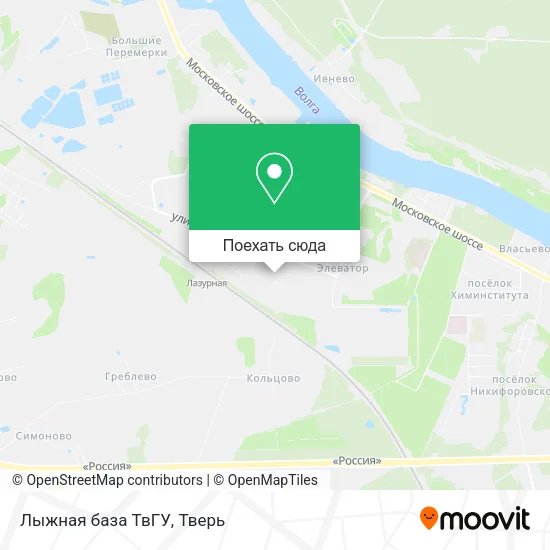 Карта Лыжная база ТвГУ