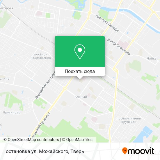 Карта остановка  ул. Можайского