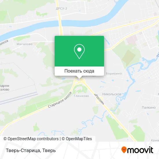 Карта Тверь-Старица