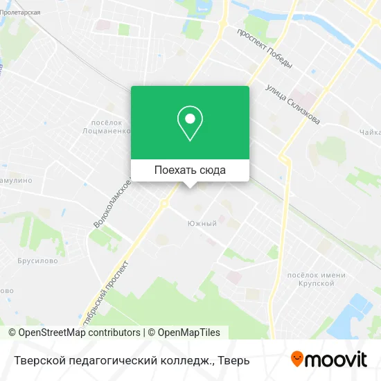 Карта Тверской педагогический колледж.