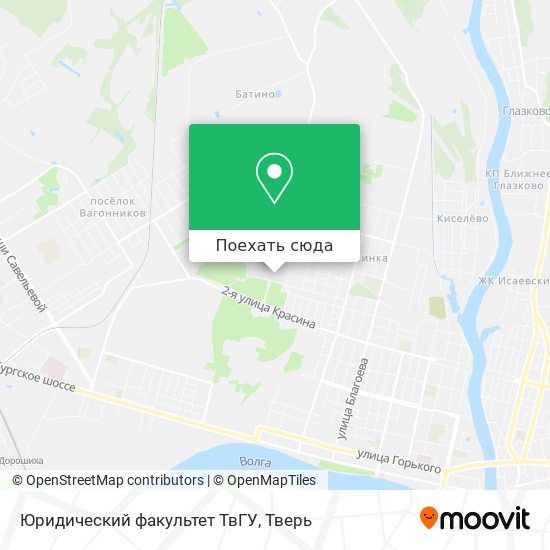 Карта Юридический факультет ТвГУ
