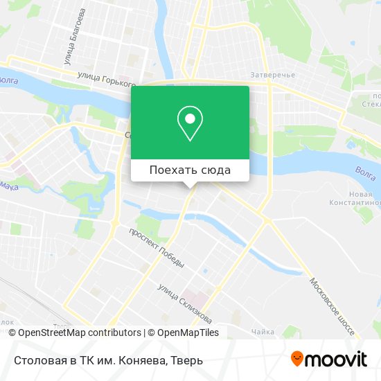 Карта Столовая в ТК  им. Коняева