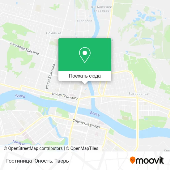 Карта Гостиница  Юность