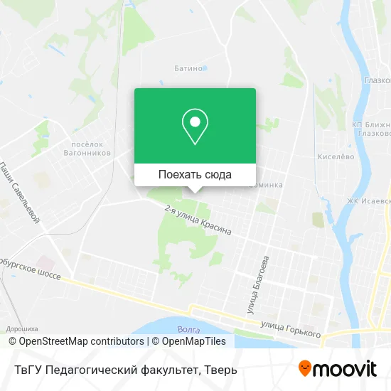 Карта ТвГУ Педагогический факультет