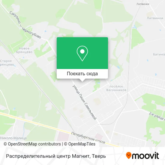 Карта Распределительный центр  Магнит