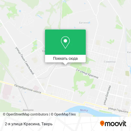 Карта 2-я улица Красина