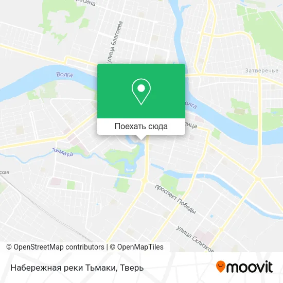 Карта Набережная реки Тьмаки