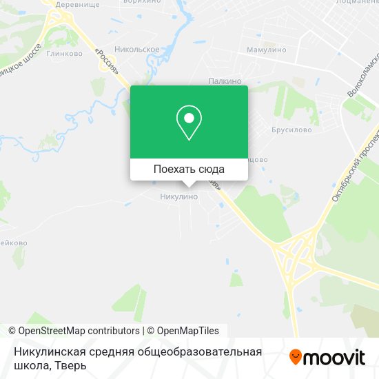 Карта Никулинская средняя общеобразовательная школа