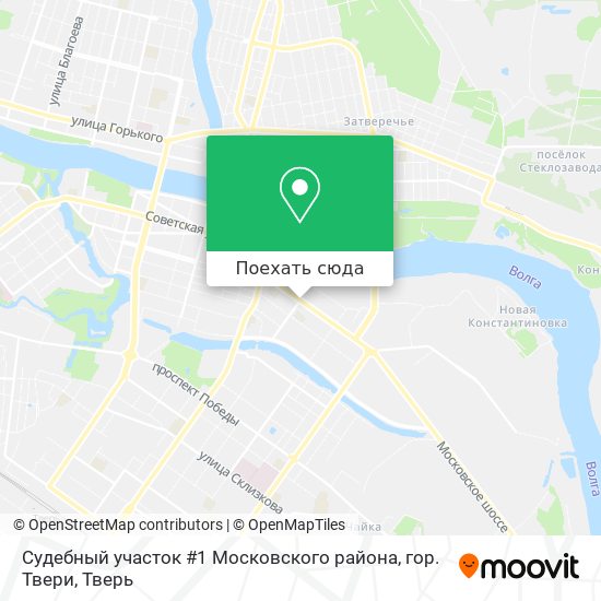 Карта Судебный участок #1 Московского района, гор. Твери