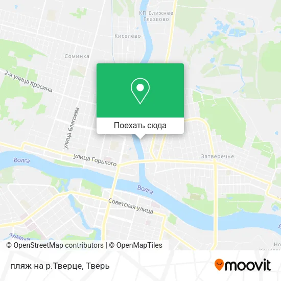Карта пляж на р.Тверце