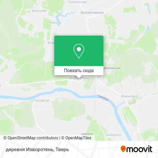 Карта деревня Изворотень