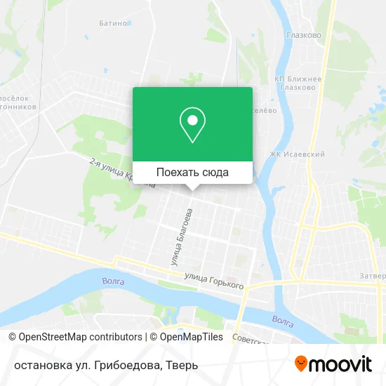 Карта остановка ул. Грибоедова