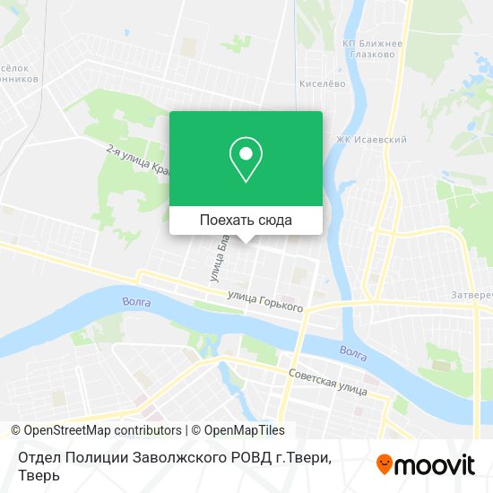 Карта Отдел Полиции Заволжского РОВД г.Твери