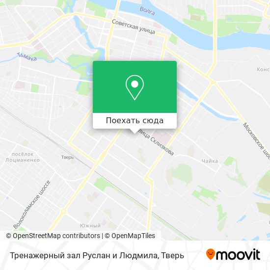 Карта Тренажерный зал  Руслан и Людмила