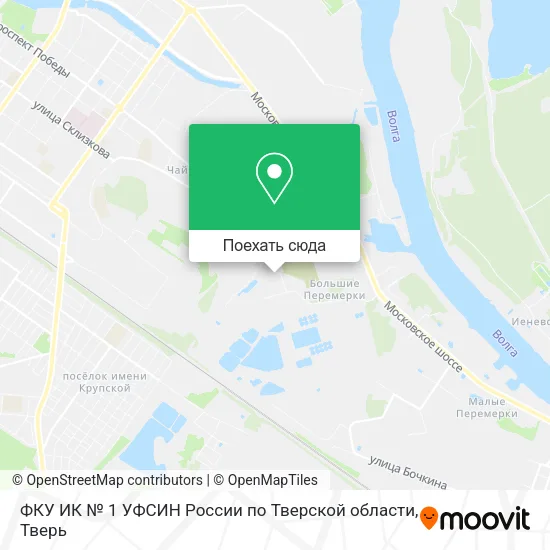 Карта ФКУ ИК № 1 УФСИН России по Тверской области