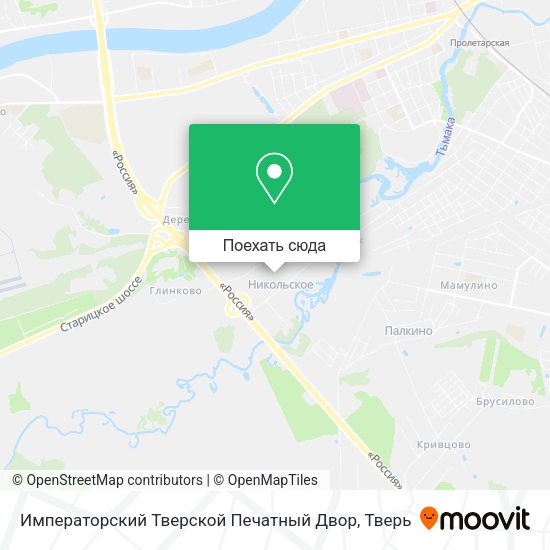 Карта Императорский Тверской Печатный Двор