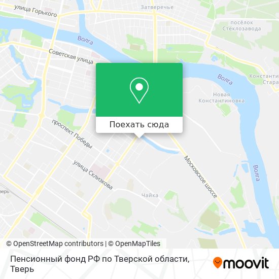 Карта Пенсионный фонд РФ по Тверской области