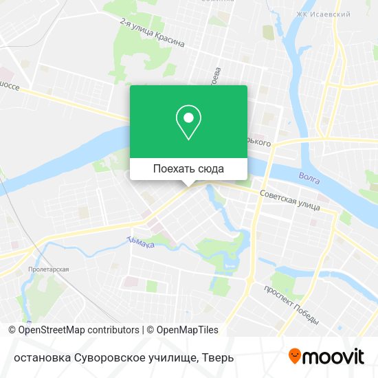 Карта остановка Суворовское училище