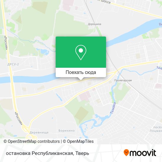 Карта остановка  Республиканская