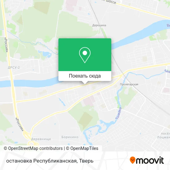 Карта остановка  Республиканская