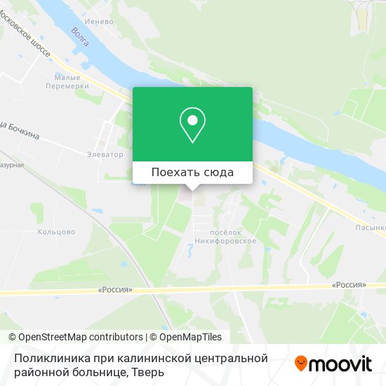 Карта Поликлиника при калининской центральной районной больнице