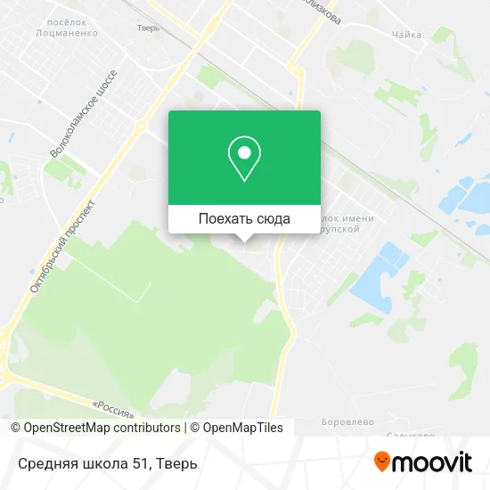 Карта Средняя школа 51