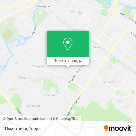 Карта Памятники
