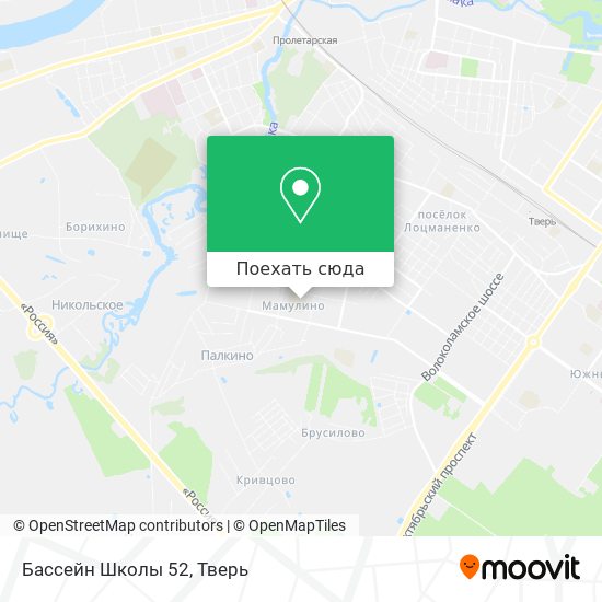 Карта Бассейн Школы 52