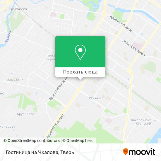 Карта Гостиница на Чкалова