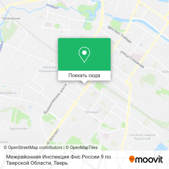 Карта Межрайонная Инспекция Фнс России 9 по Тверской Области