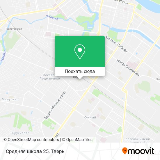 Карта Средняя школа 25