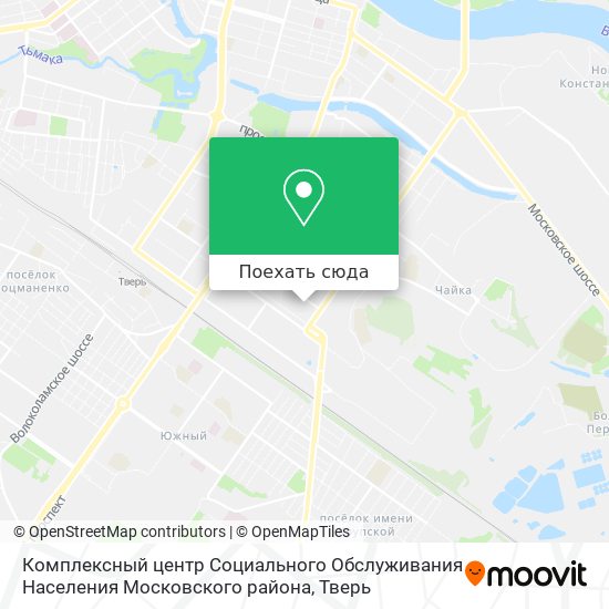 Карта Комплексный центр Социального Обслуживания Населения Московского района