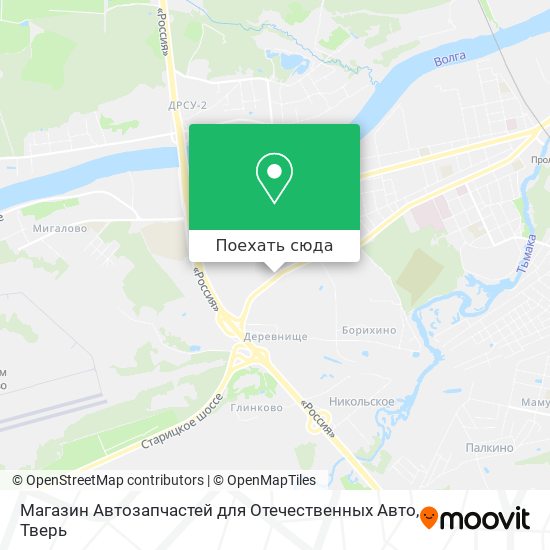 Карта Магазин Автозапчастей для Отечественных Авто