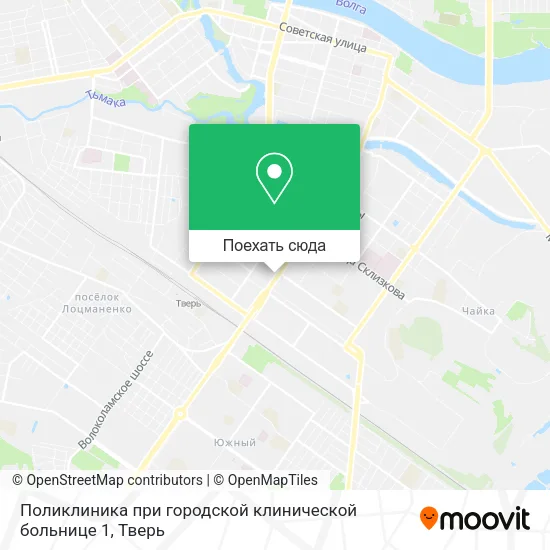 Карта Поликлиника при городской клинической больнице 1
