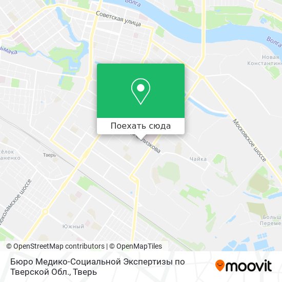 Карта Бюро Медико-Социальной Экспертизы по Тверской Обл.