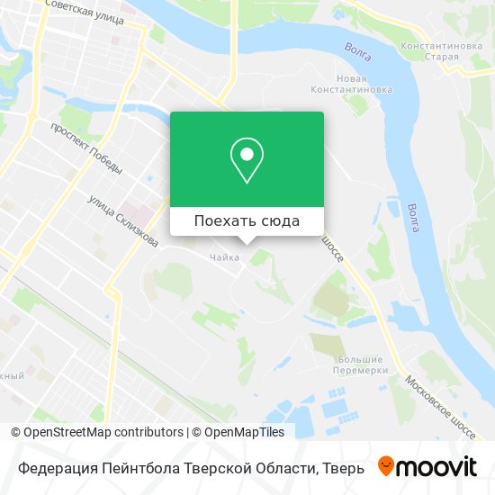 Карта Федерация Пейнтбола Тверской Области