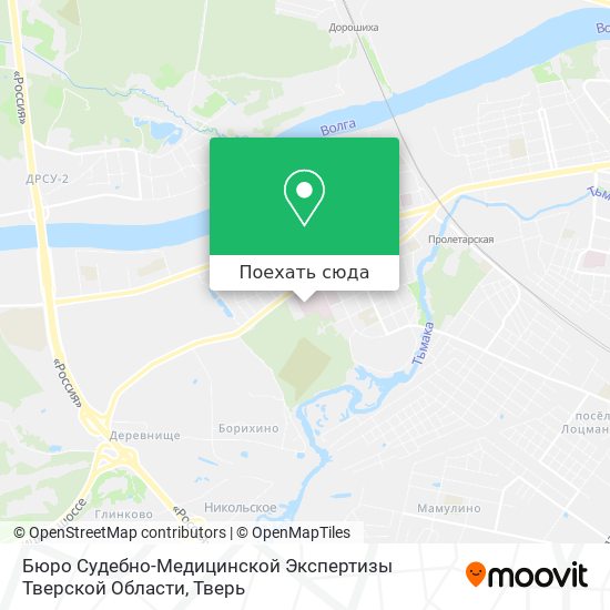 Карта Бюро Судебно-Медицинской Экспертизы Тверской Области