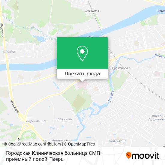 Карта Городская Клиническая больница СМП-приёмный покой