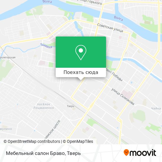 Карта Мебельный салон Браво