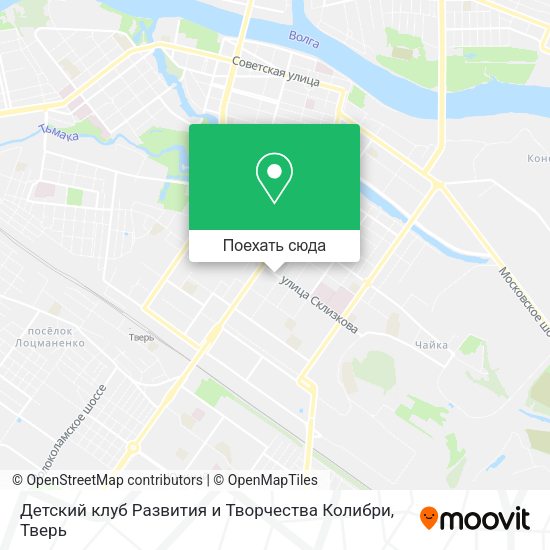 Карта Детский клуб Развития и Творчества Колибри
