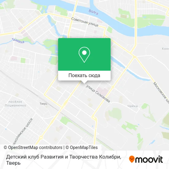 Карта Детский клуб Развития и Творчества Колибри